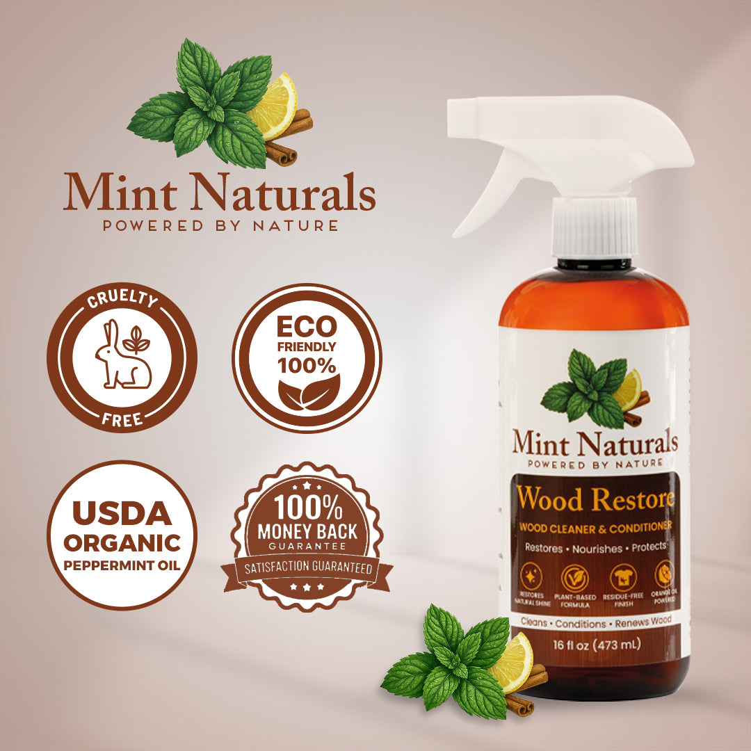 Mint Naturals – Wood Restore | Wood Cleaner & Conditioner