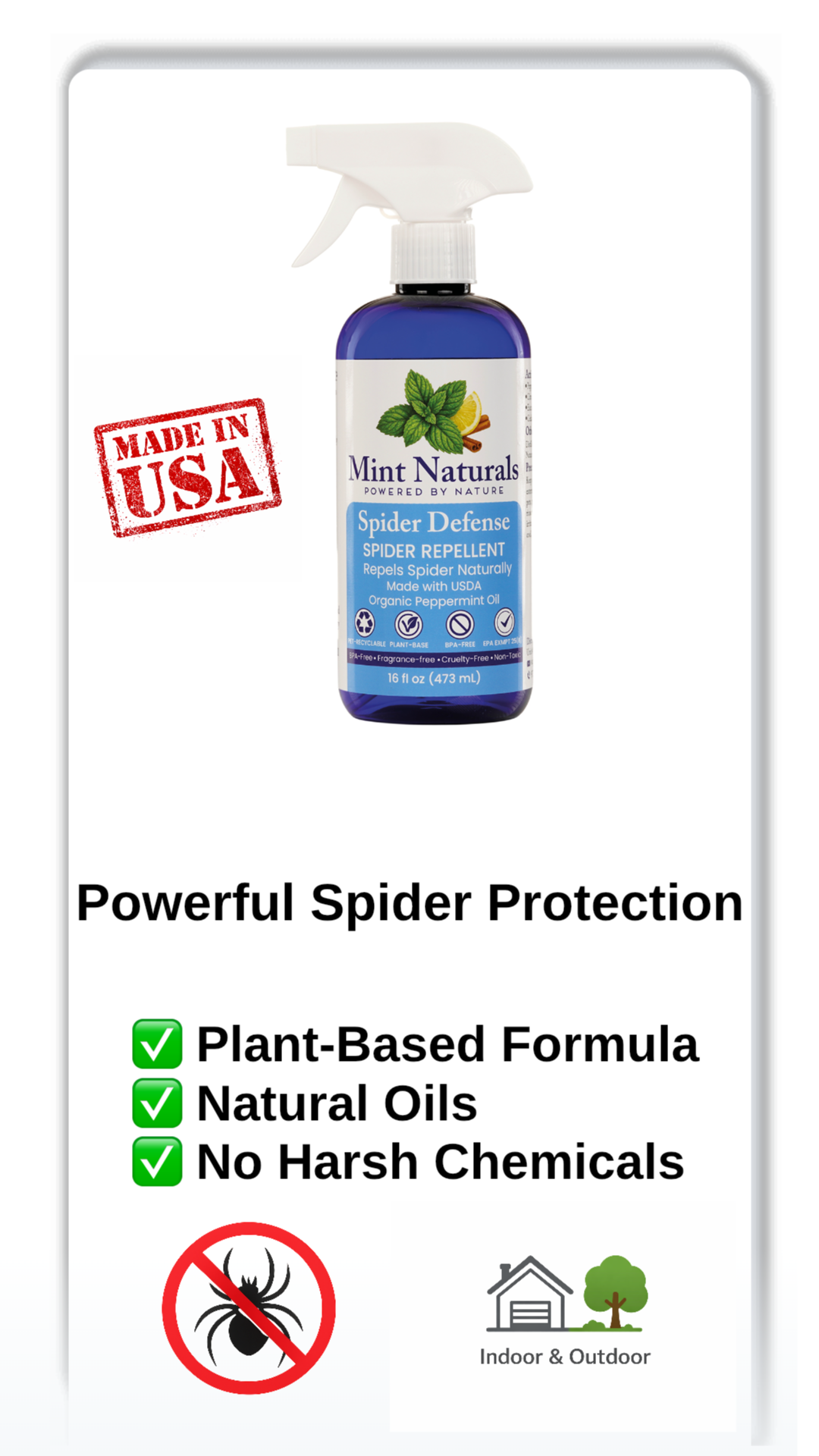 Mint Naturals – Spider Defense | Spider Repellent Spray