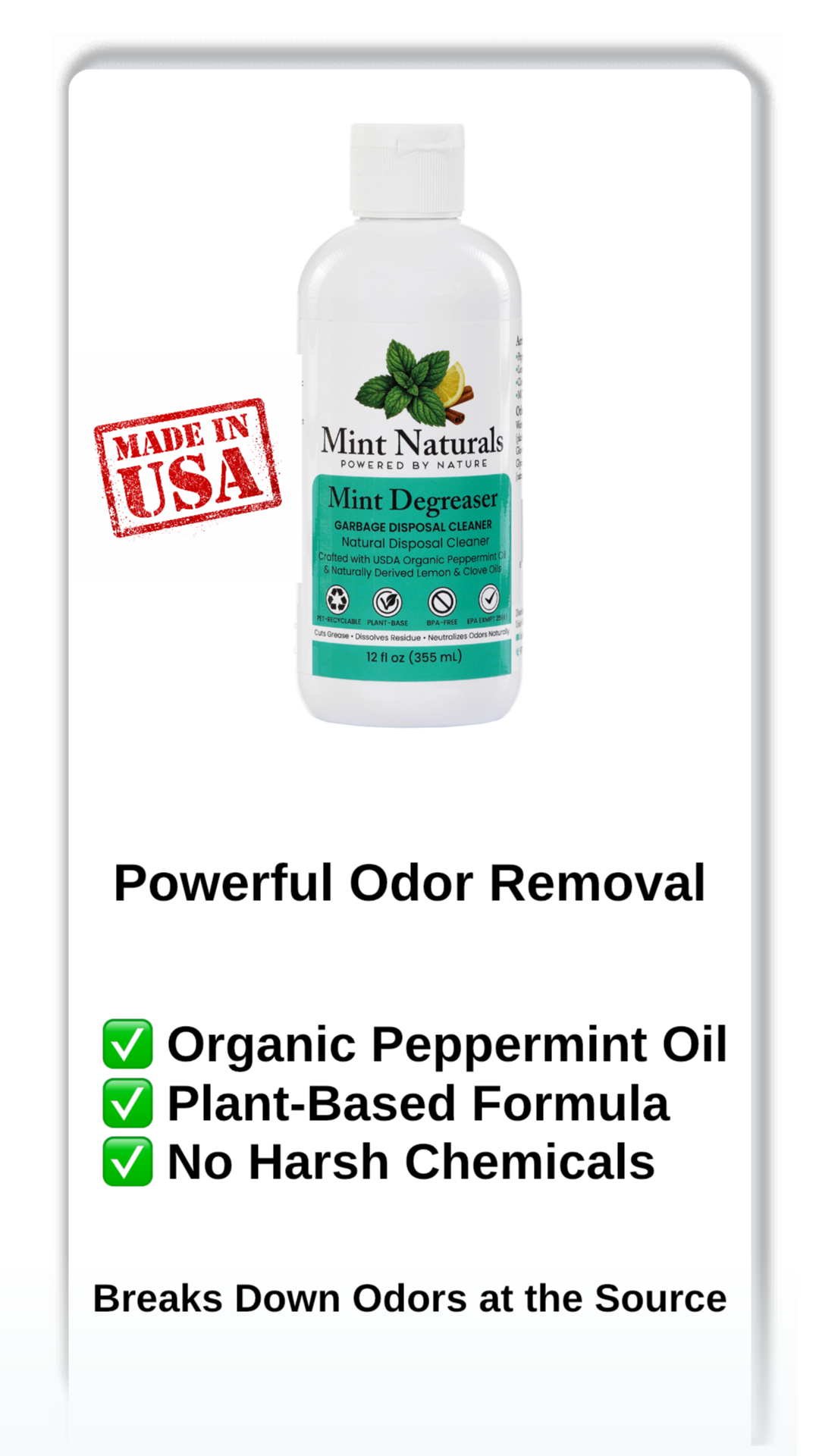 Mint Naturals – MintCycle | Garbage Disposal Cleaner