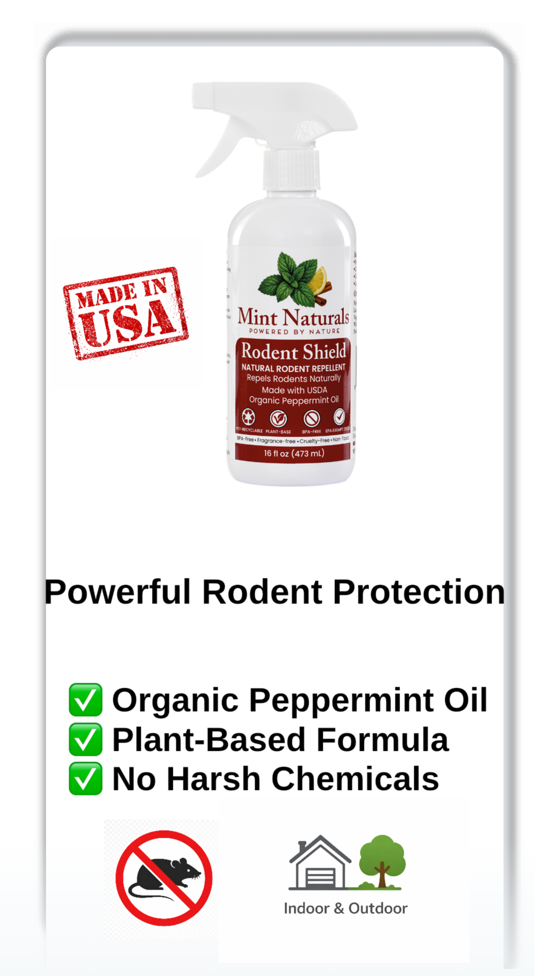 Mint Naturals – Rodent Shield | Natural Rodent Repellent Spray