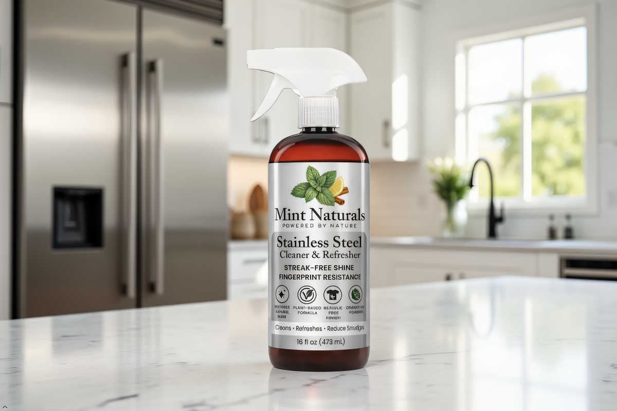 Mint Naturals – Steel Restore | Stainless Steel Cleaner & Polish